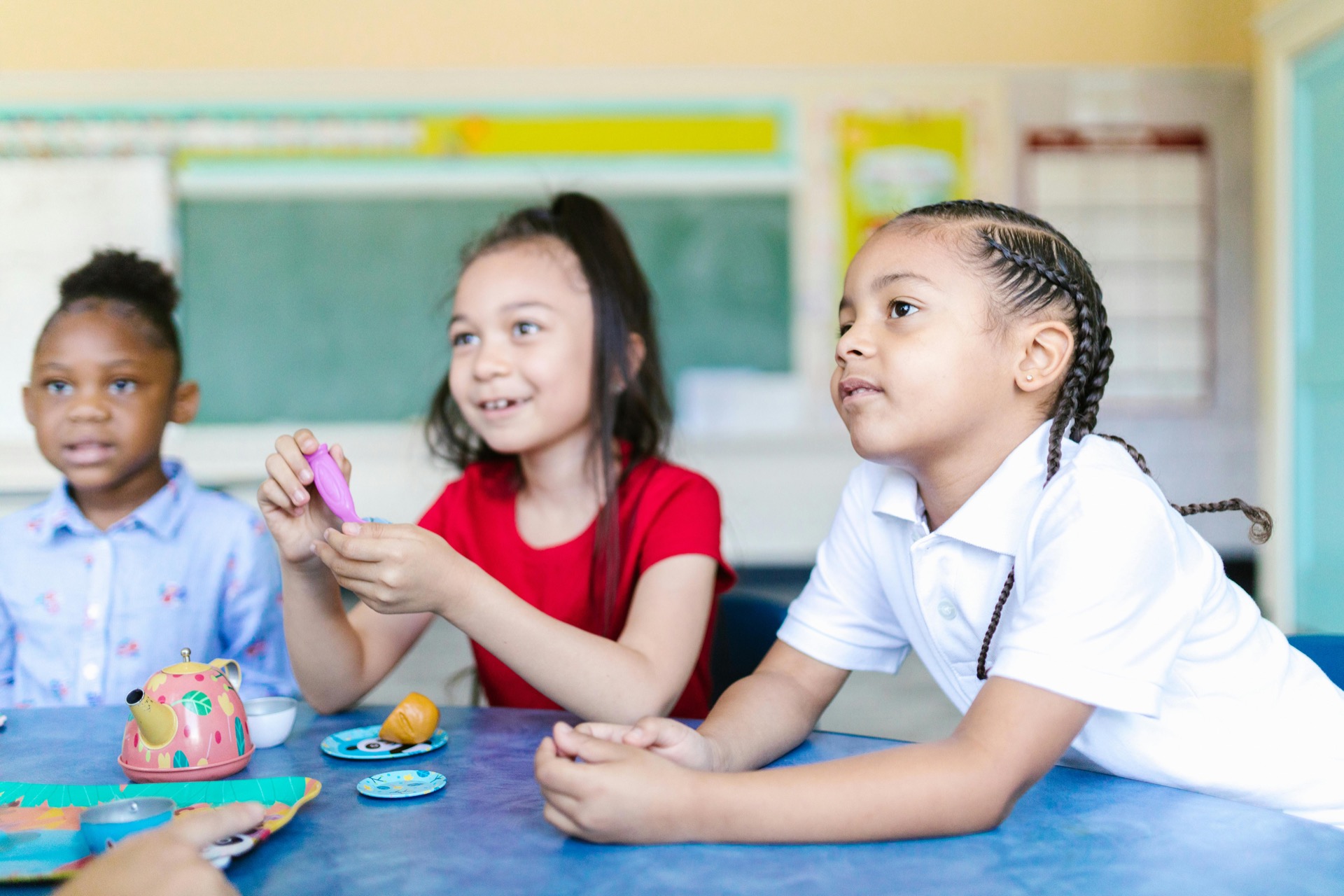 Children learning in a classroom